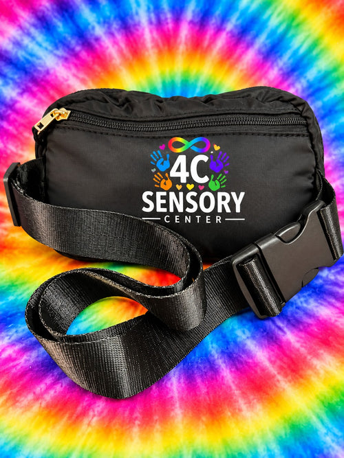 4C Sensory Center belt bag in black, front