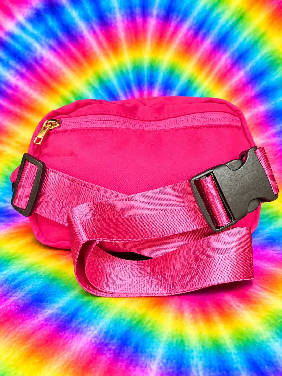 4C Sensory Center belt bag in hot pink, back with strap