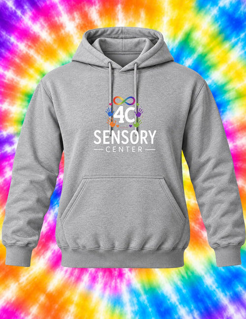 4C Sensory Center hoodie in heather gray
