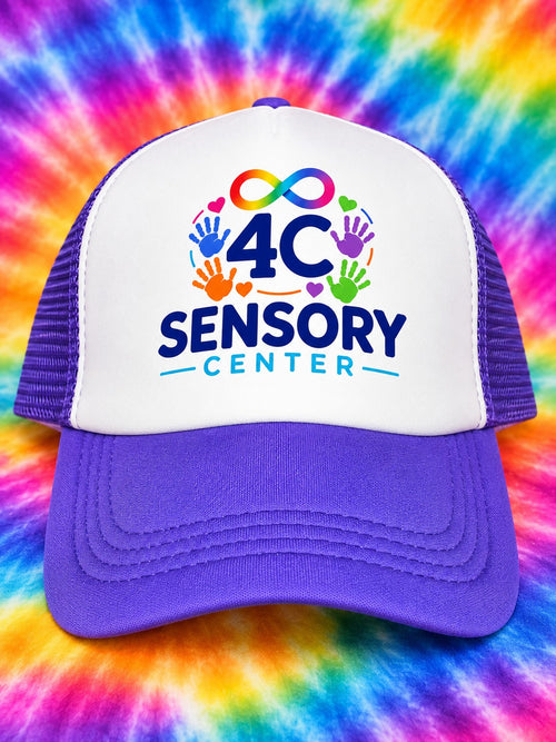 4C Sensory Center trucker hat in purple